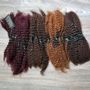 Kinky bouncy crochet curl.